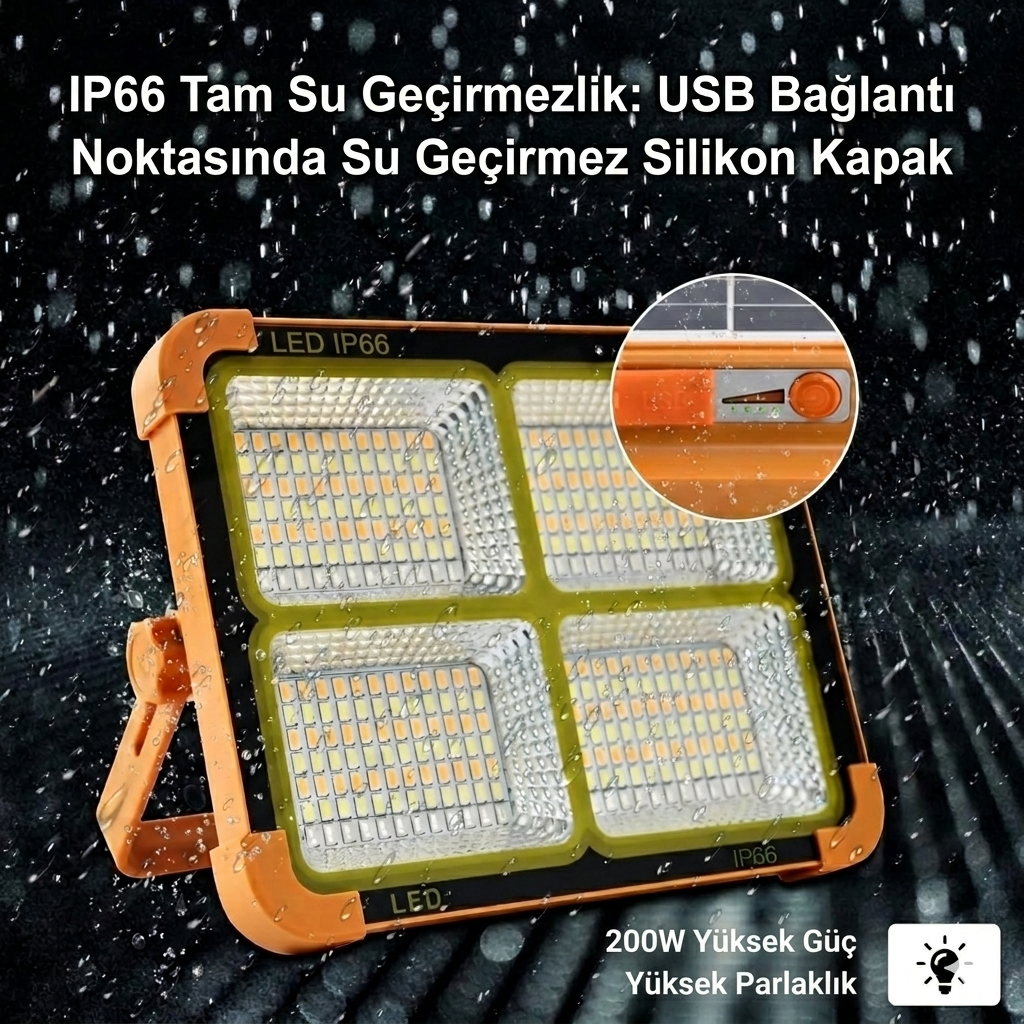 Viva Solar Taşınabilir Solar LED Projektör